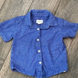 Me & Henry Short Sleeve Button Striped Shirt 3/4Y Size 3T / 4T